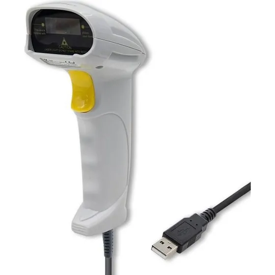 Qoltec 50877 1D Laserscanner USB - Hvid