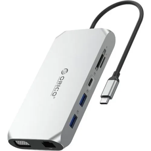 ORICO XCR 12-in-1 USB-C Dockingstation - Sølv