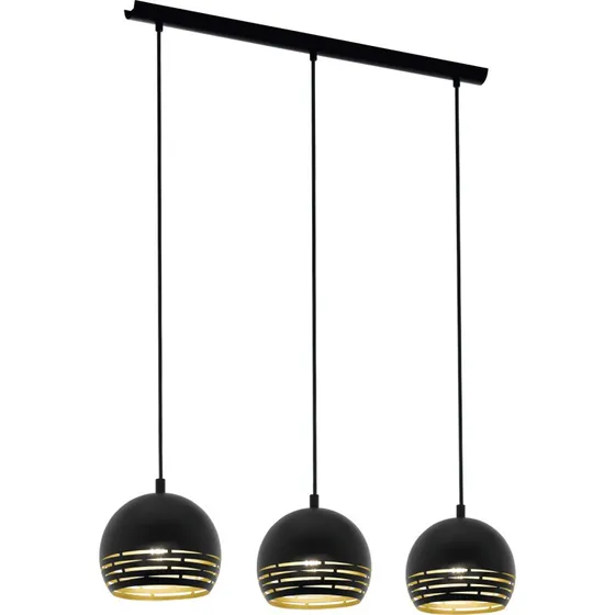 EGLO Camastra Langbordspendel 3-lamper – Sort/Guld