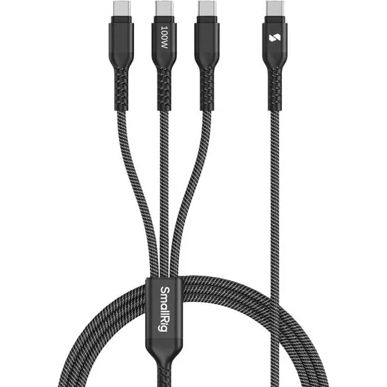SmallRig 5079 USB-C 3-i-1 Power Cable - 0,35 m, 100W