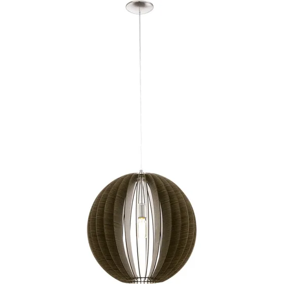 EGLO Cossano pendel Ø50 cm - nødtræ & nikkel