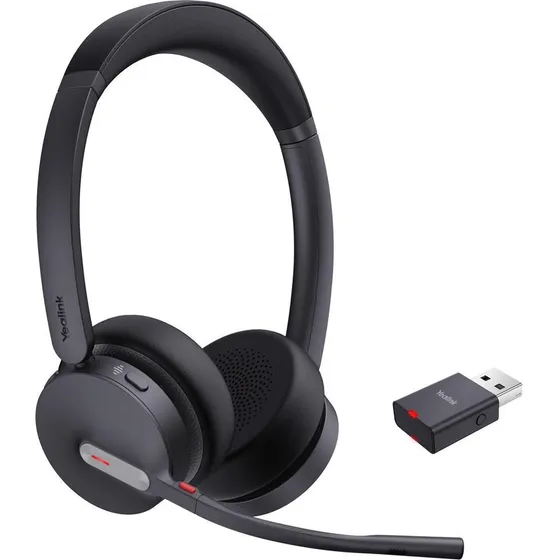 Yealink WH64 Hybrid Dual Trådløst Headset med Ladestander - Sort