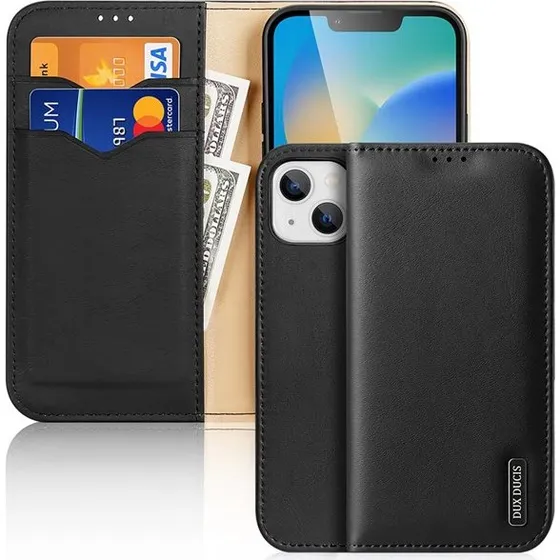 Dux Ducis Hivo Læder Etui til iPhone 14 Plus - Sort