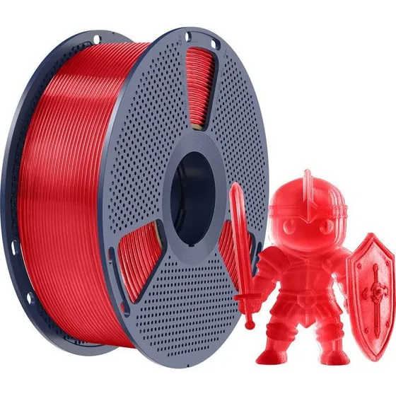 Sunlu PLA+ Filament 1.75mm 1kg - Transparent Rød