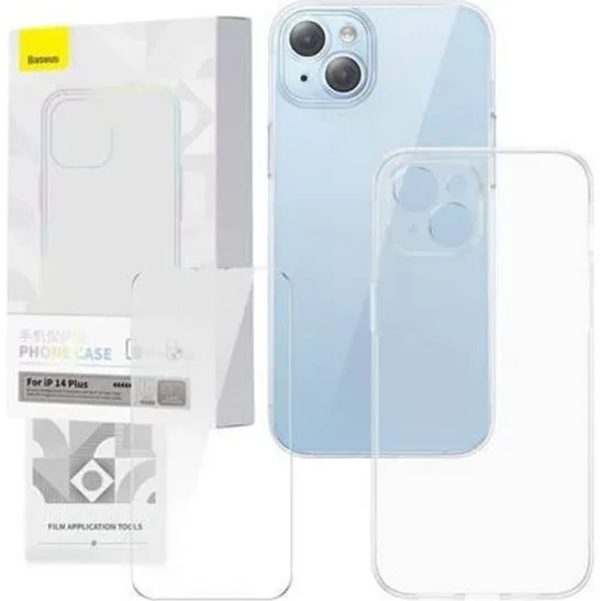 Baseus Beskyttelsessæt: Gennemsigtigt etui og Corning-glas til iPhone 14 Plus
