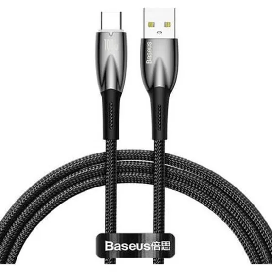 Baseus Glimmer USB-A til USB-C kabel, 100W, 1m, Sort