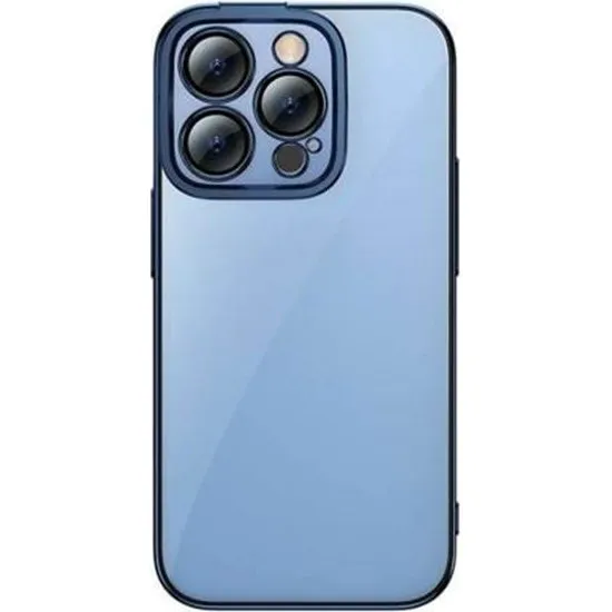 Baseus Glitter Case og hærdet glas til iPhone 14 Pro - Blå