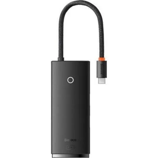 Baseus Lite Series 6-i-1 USB-C Hub - HDMI, USB 3.0 & SD/TF (Sort)