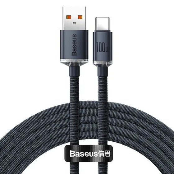 Baseus CAJY000501 USB-C til USB-A kabel, 100W, 2m, Sort