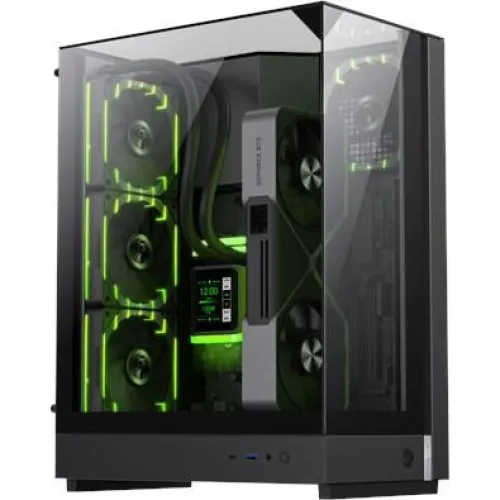 GameMax T20 BK Midi Tower Gaming-kabinet - Sort