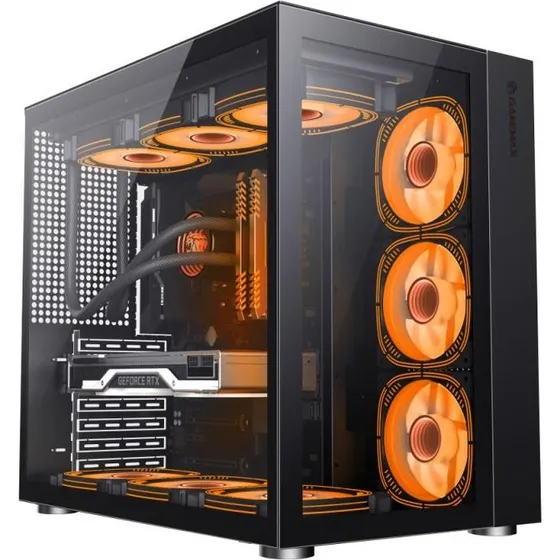 GameMax Infinity BK Midi Tower PC-kabinet - Sort
