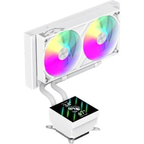 Gamemax GLACIER 240 LCD WH CPU-vandkøler - Hvid