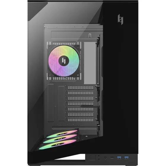 GameMax NEX C56 VC BK Midi Tower - Sort med hærdet glas