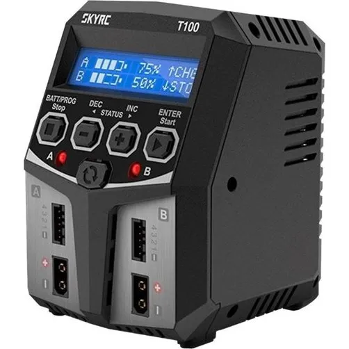 SkyRC T100 Batterioplader 2 x 50W - Vekselstrøm
