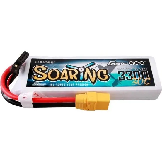 Gens ace & Tattu G-Tech Soaring 3300mAh 3S LiPo Batteri med XT90