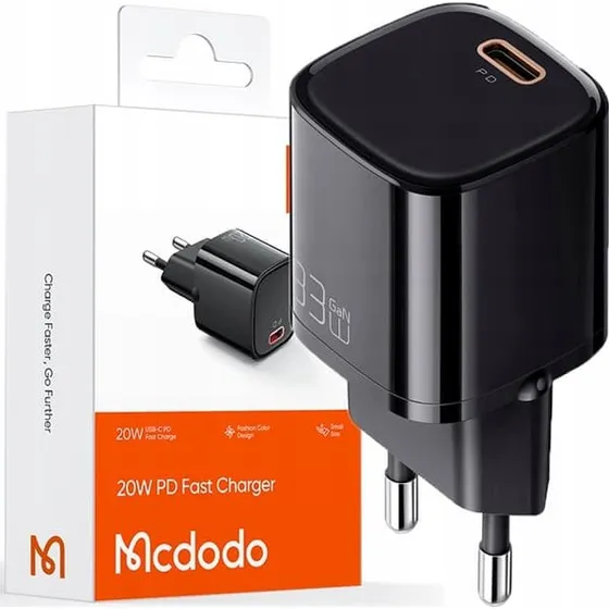 Mcdodo Nano 20W USB-C Hurtigoplader - Sort
