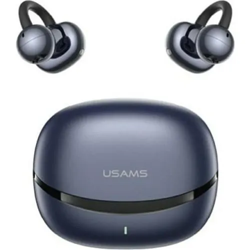 USAMS Echo Clip-on R03 Bluetooth 6.0 TWS øretelefoner - Blå