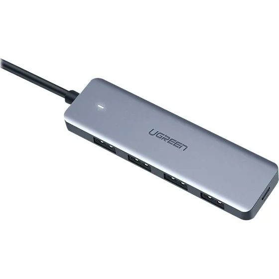 Ugreen USB Hub 4-in-1 med 4 x USB 3.0 porte - Sølv
