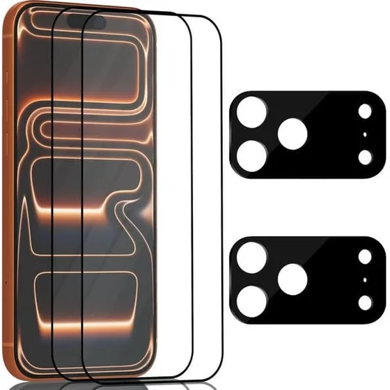 iPhone 17 Pro Skærm- & Linsebeskyttelse (2-pak) - Hærdet Glas 9H