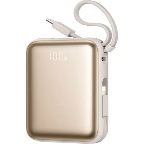 Joyroom 10000mAh Powerbank 22.5W med dobbelte kabler - Titanium