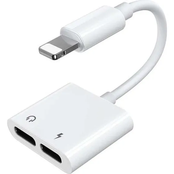 Joyroom S-Y104 Lightning til 2x Lightning Adapter - Hvid