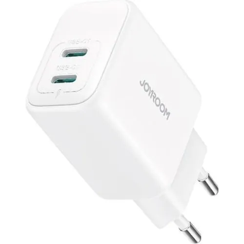 Joyroom 20W Dobbelt USB-C Vægoplader - Hvid JR-TCF12