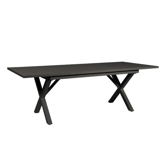Brafab Hillmond Havebord i sort aluminium, 160-220 cm