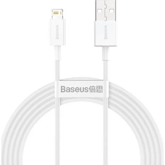 Baseus CALYS-C02 USB til Lightning kabel, 2m, 2.4A, Hvid