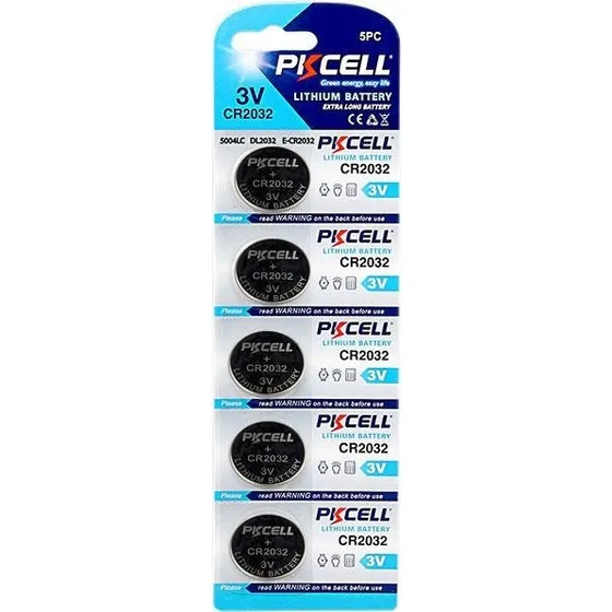 PKcell CR2032 Lithium Batteri - 5-pak
