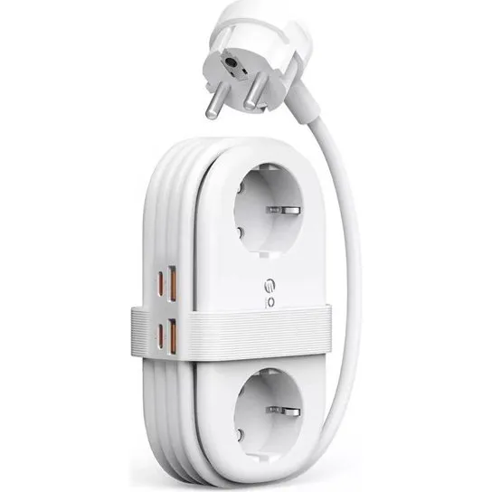 ORICO AP3 65W GaN 6-i-1 Strømforsyning - Hvid