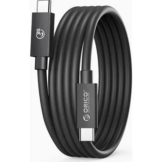 ORICO USB4 Thunderbolt5 Kabel 80Gbps 240W USB-C 2m - Sort