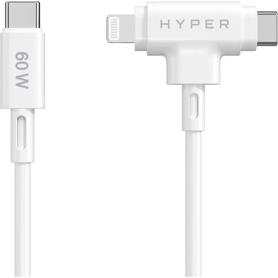 HyperJuice Lightning-kabel 1.5m USB-C til Lightning - Hvid