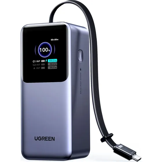UGREEN Nexode PB726 Powerbank 20000mAh 165W med kabel