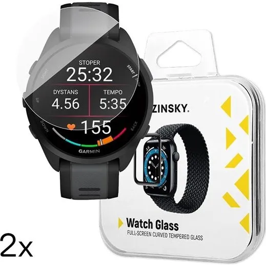 Wozinsky Full Glue Hærdet Glas til Garmin Forerunner 165 (2 stk.)