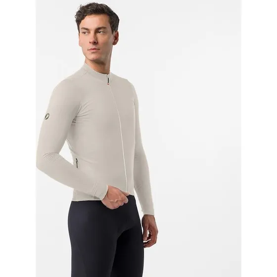 Castelli Thermowoven langærmet cykeltrøje herre - Silver Moon