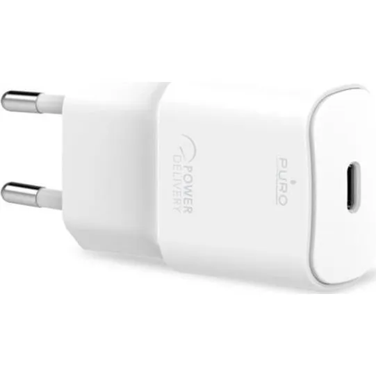 Puro PURO USB-C vægoplader 20W - Hvid