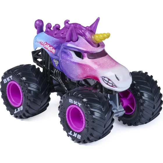 Monster Jam Sparkle Smash Monster Truck 1:64 - Blå