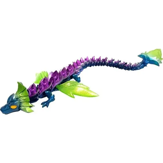 CrystaLynx Spectris Dragefigur med bevægelige led - 60 cm