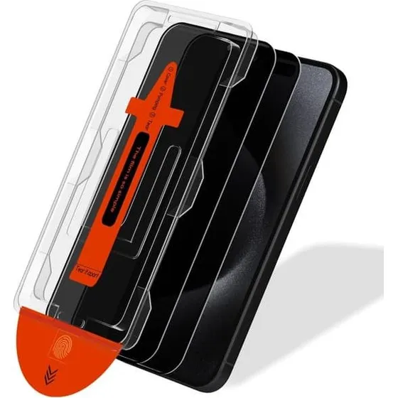 2-PACK iPhone 15 Pro Max Privacy Skærmbeskytter - Hærdet Glas