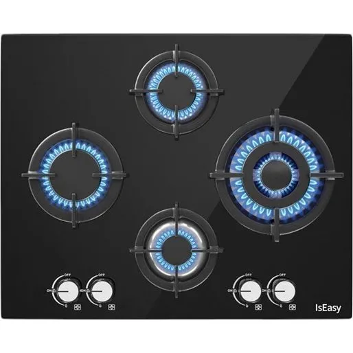 IsEasy MGBG-604B Glas gaskomfur med 4 brændere