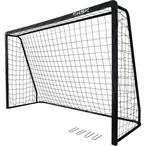 RASK Fodboldmål 300 x 200 cm Sort i Stål med Dobbelt Overlægger