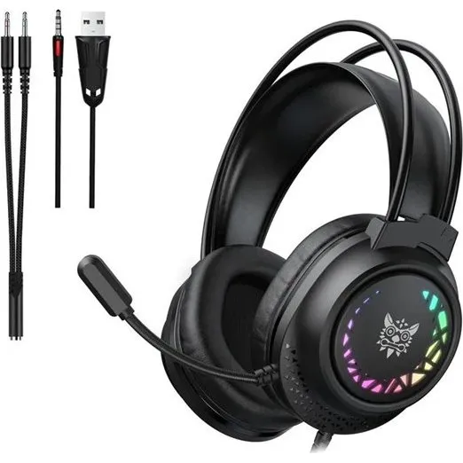 ONIKUMA X92 Gaming Headset - Sort med RGB