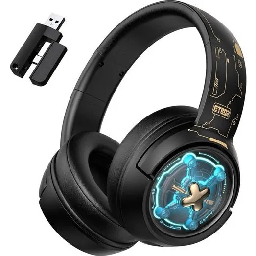 ONIKUMA GT802 Gaming Headset - Trådløs & Kabel - Sort