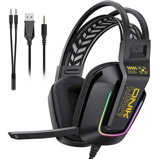 ONIKUMA X13 Gaming Headset - Sort med RGB