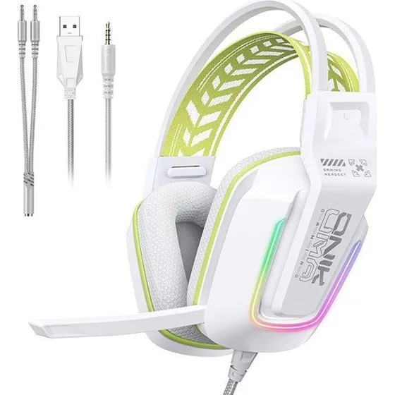 ONIKUMA X13 Gaming Headset - Hvid med RGB