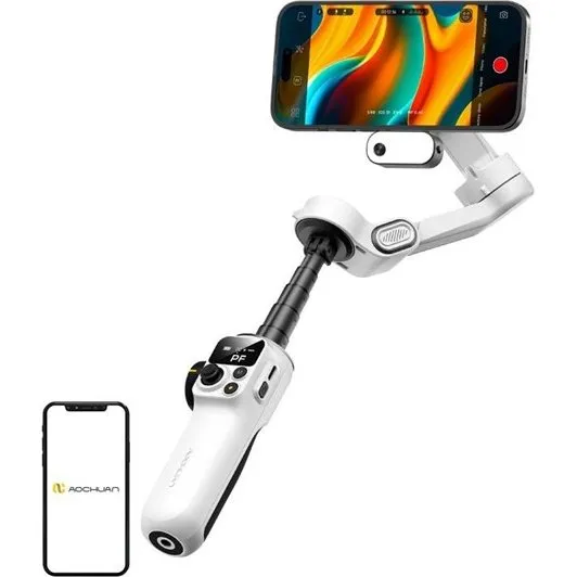 AOCHUAN P2 Gimbal med AI-sensor (Hvid)