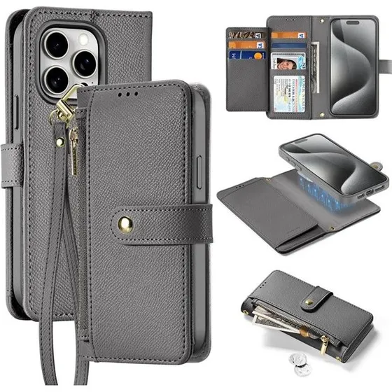 Dux Ducis Lava Leather Case til iPhone 15 Pro - Grey