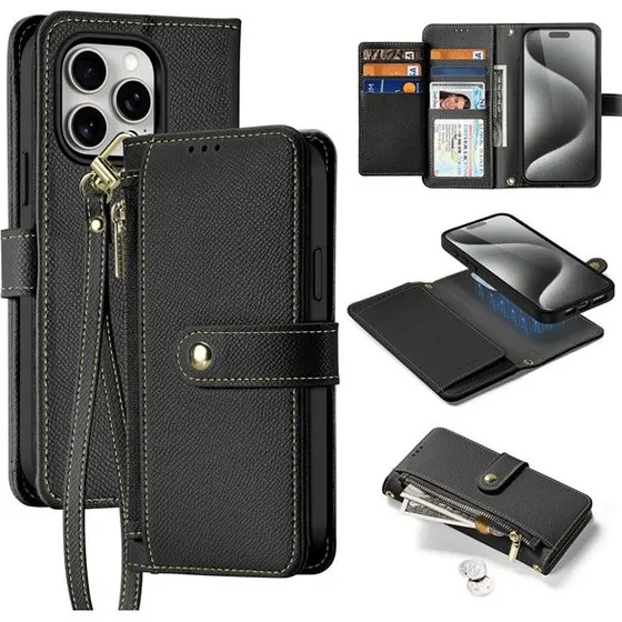 Dux Ducis Lava Leather Case til iPhone 15 Pro - Black