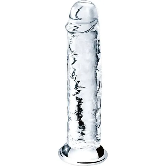 Flawless Clear Dildo 18 cm - Gennemsigtig med sugekop