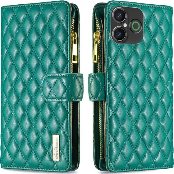 Rhombus Walletcover til Doro Aurora A31 - Forest Green